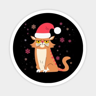 Grumpy Christmas Cat. Christmas Cat 2024 Magnet